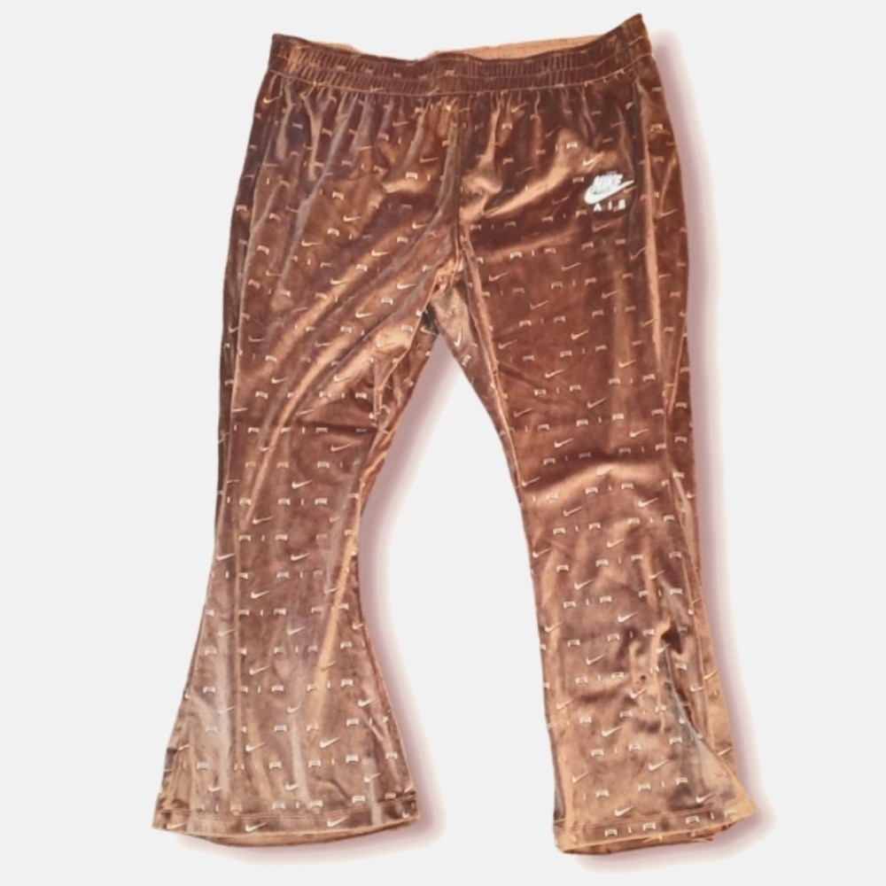 🌟🆕️NWT Nike Air Velour Mid-Rise Pants 2x Bronze - Picture 2 of 8
